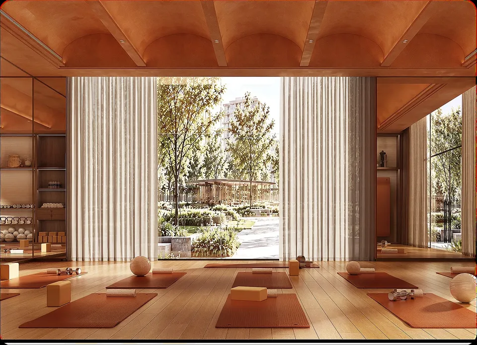 Phòng yoga – phối cảnh minh họa Sun Saphia Residence