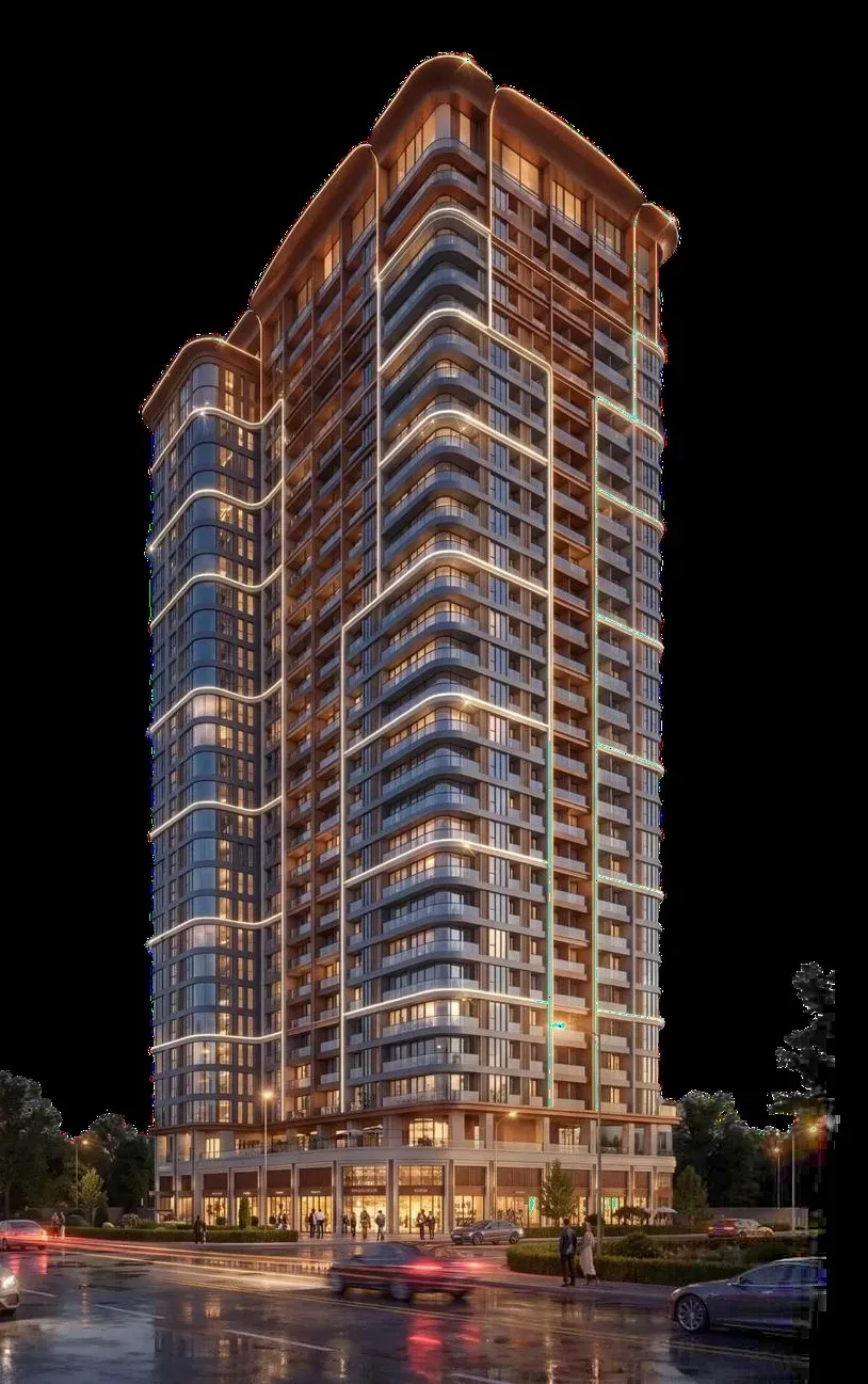 Phối cảnh tòa Sun Saphia Residence 30 tầng về đêm (minh họa)